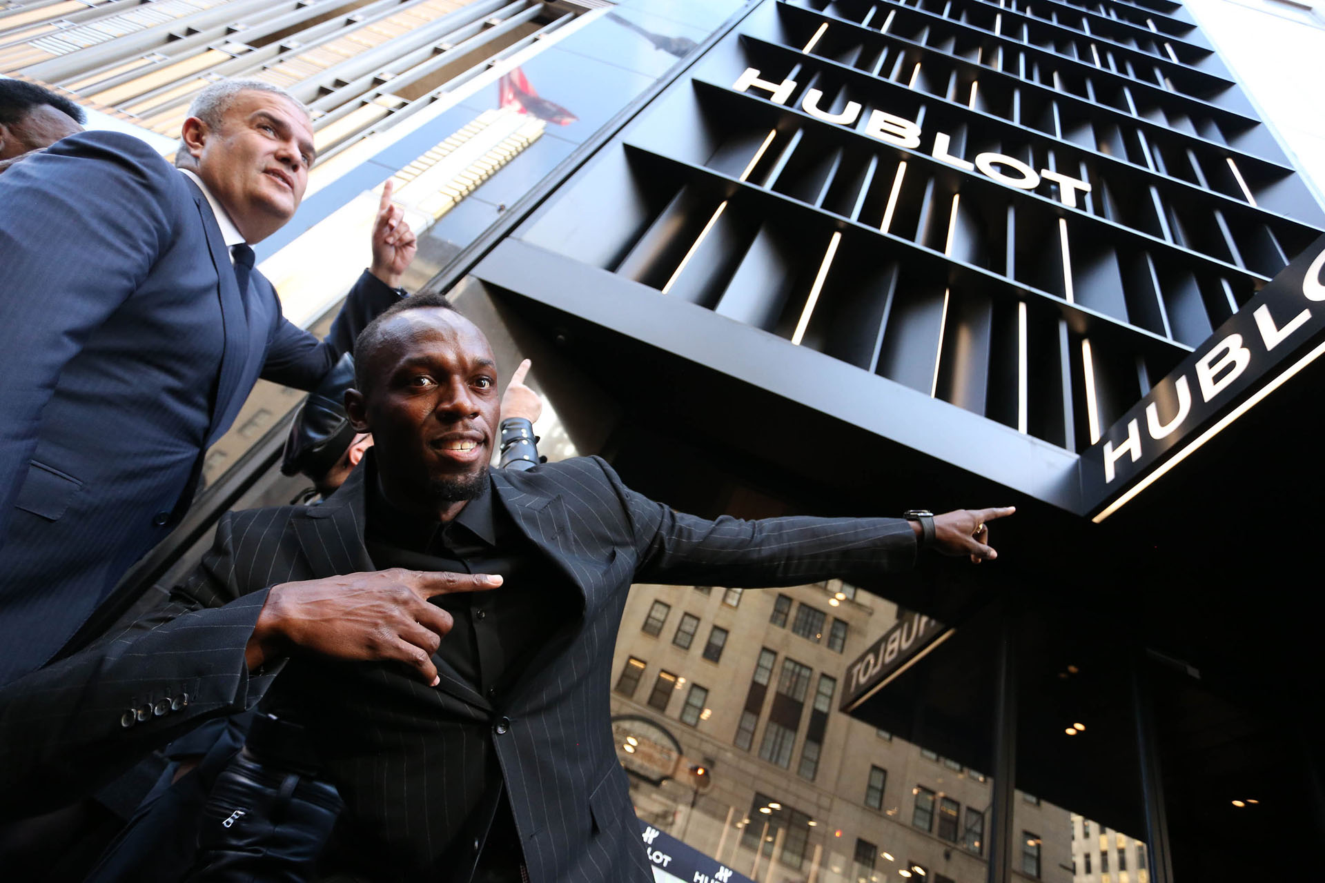 Ricardo Guadalupe and Usain Bolt at the Hublot NYC Boutique