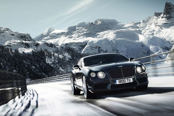 Bentley driving in the snow - Rise & Set Production Company
