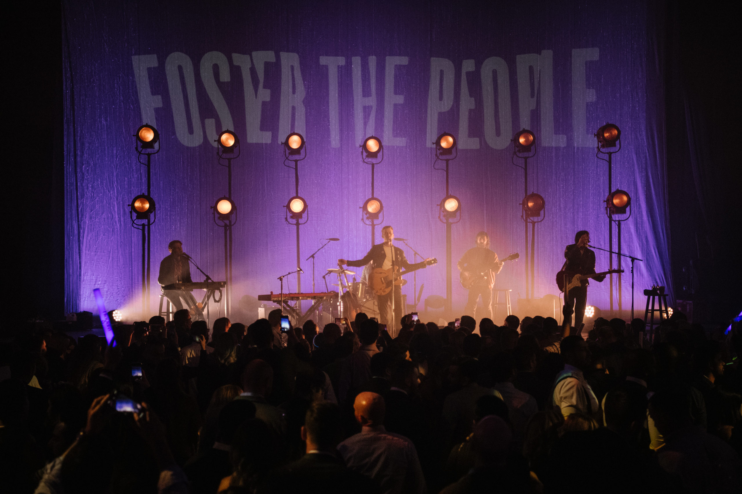 Foster the People perform at a Niagara Water promotional event