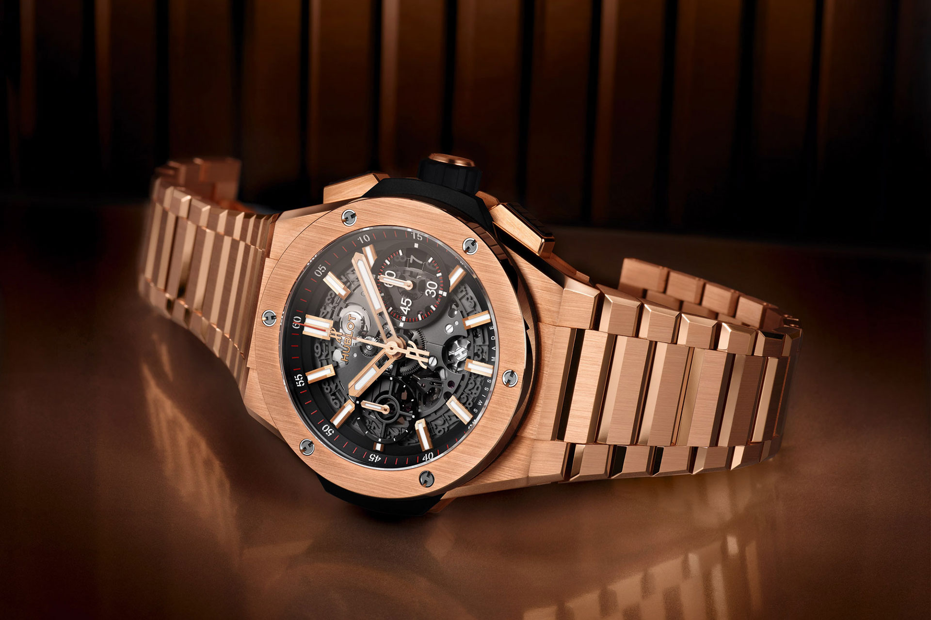 Hublot rose gold watch