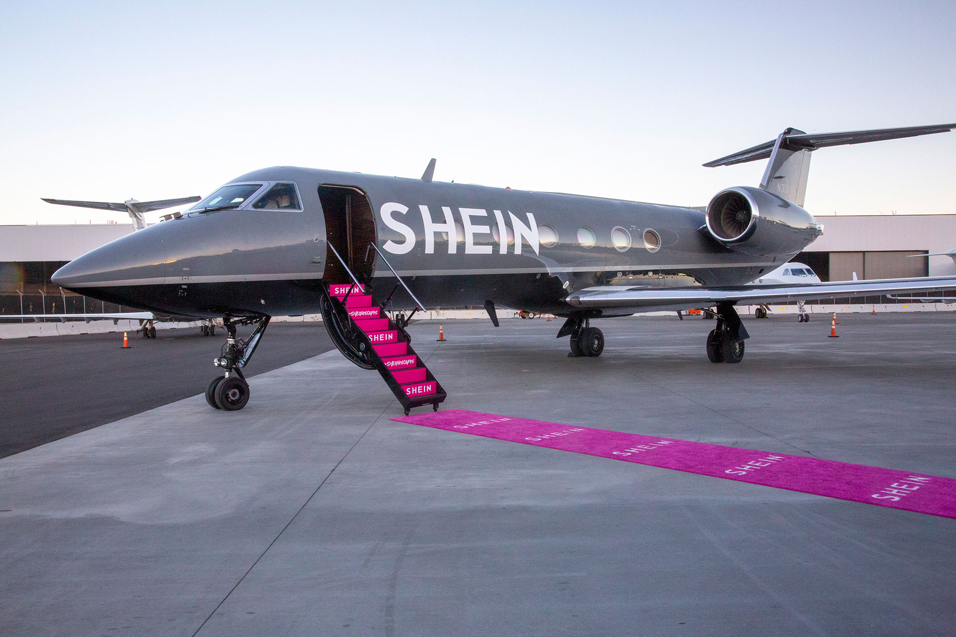 Private Jet with SHEIN paint job for the SHEIN Influencer trip