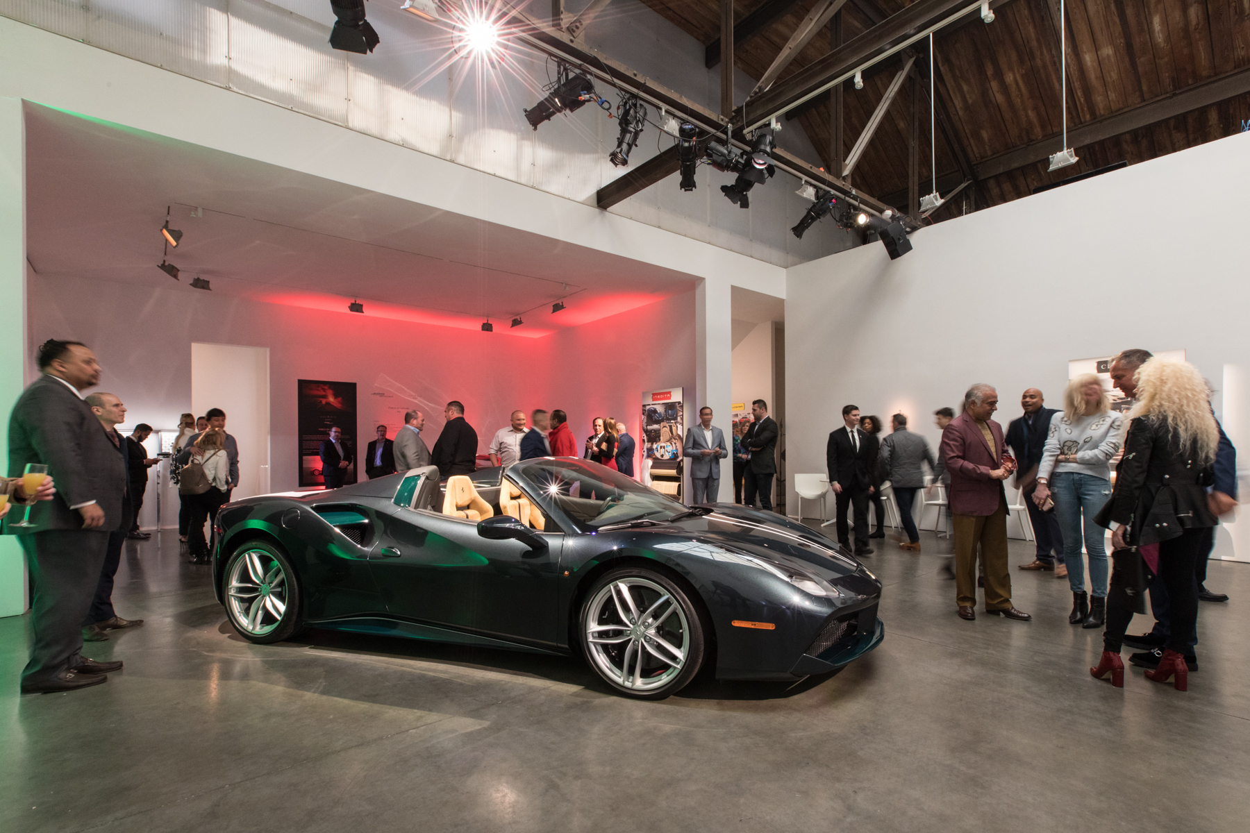 Ferrari parked at the Tailor Made event